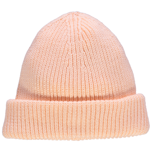 BONNET BEANIE COTON Pêche Blanche