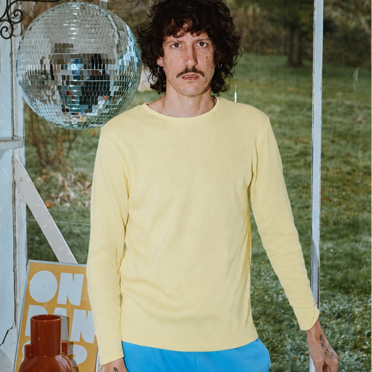 T-SHIRT BERCE CÔTELÉ Mellow Yellow