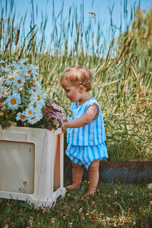 DÉBARDEUR CRASPEDIA Rayures larges bleues/blanches