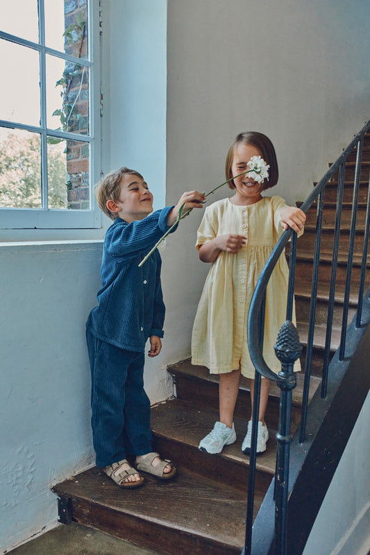 PANTALON POMELOS VELOURS CÔTELÉ Midnight Navy