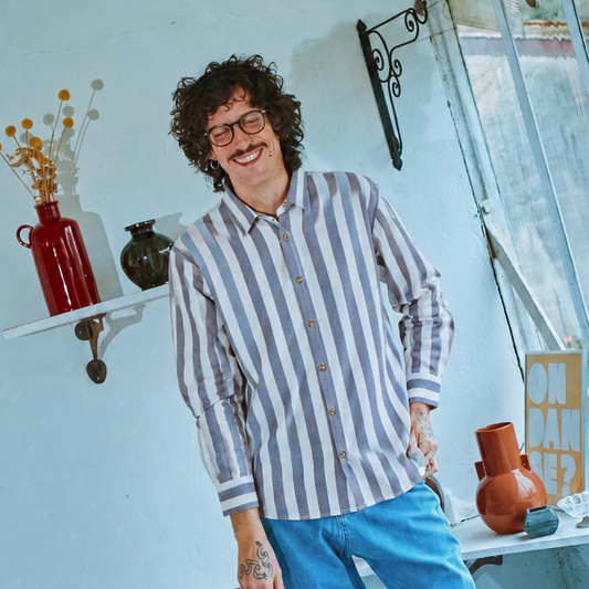 CHEMISE BOULEAU DENIM Rayures Marines