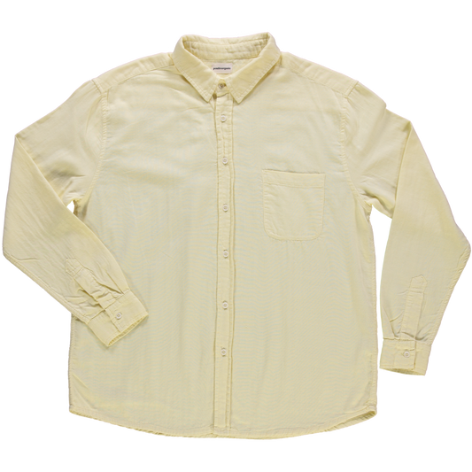 Chemise homme Camisa en gaze coton bio – Pastel yellow | Poudre Organic 1