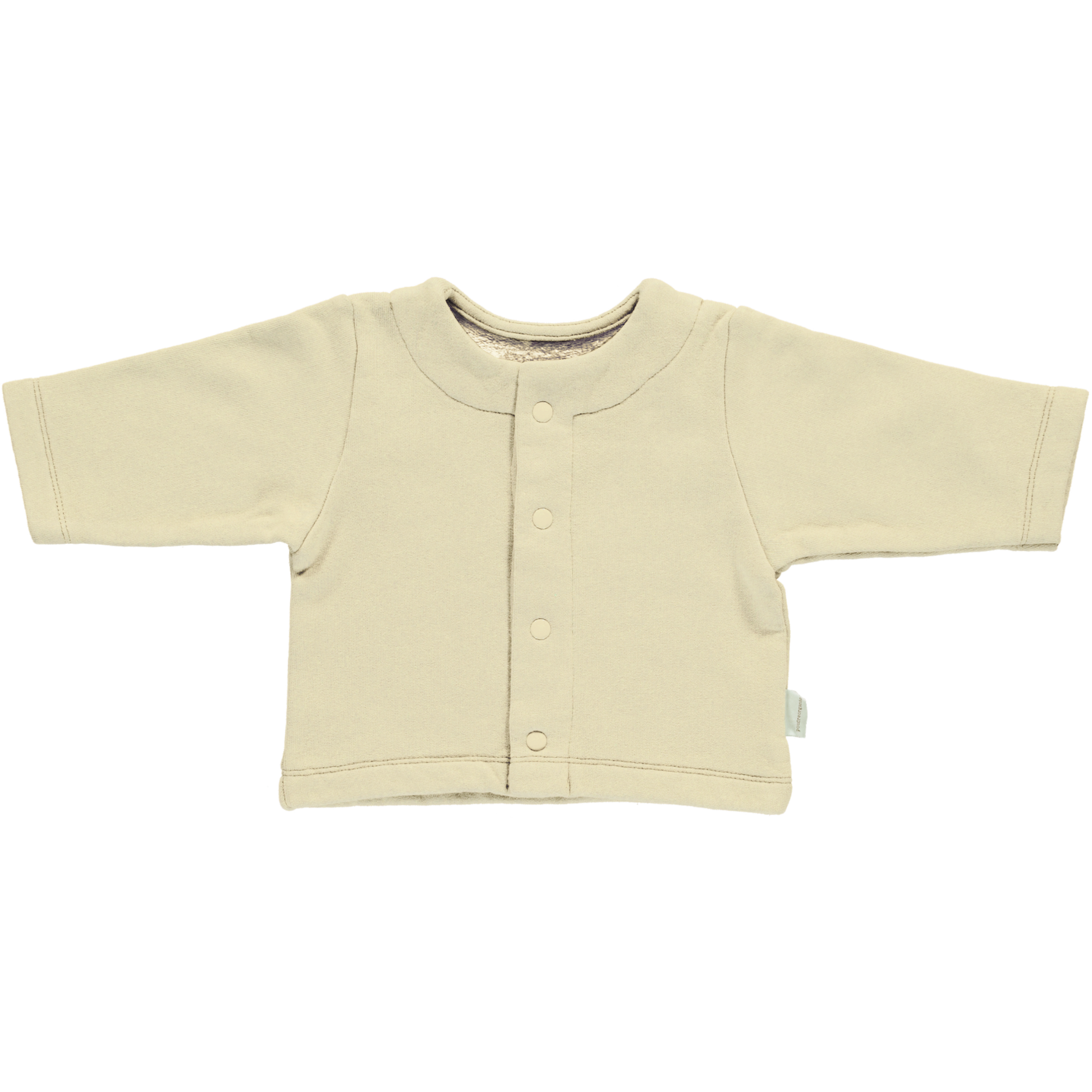 Cardigan kids Camomille en molleton coton bio – Pastel Yellow | Poudre Organic 1