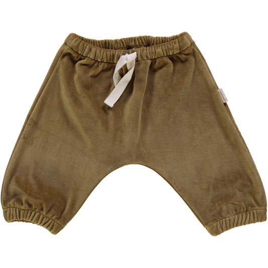 Pantalon kids Cannelle en velours coton bio – Dull gold | Poudre Organic 1