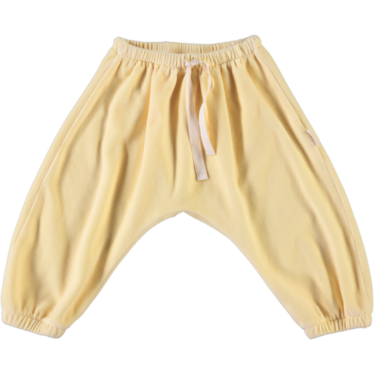 PANTALON CANNELLE VELOURS Pastel Yellow