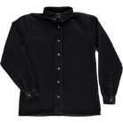 Blouse femme Capucine manches longues en coton bio – Denim épais noir | Poudre Organic 1