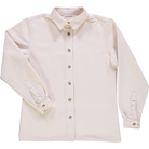 Blouse femme Capucine manches longues en coton bio – Denim épais ecru | Poudre Organic 1