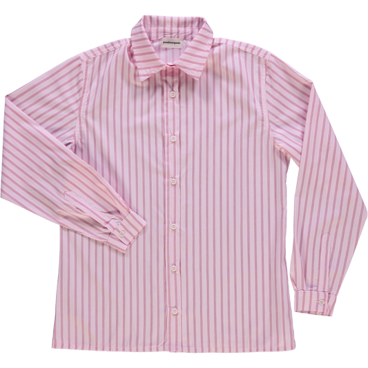 Blouse femme Capucine en coton bio – Rayures roses | Poudre Organic 1