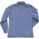 Blouse femme Capucine manches longues en coton bio – Denim épais blue | Poudre Organic 4