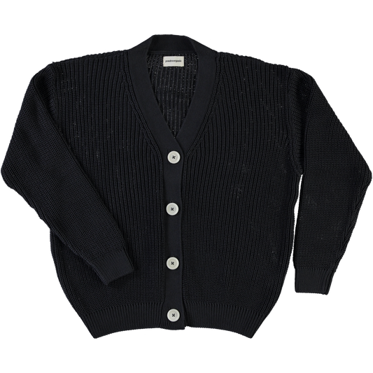 CARDIGAN MATÉ COTON ADULTE Charbon
