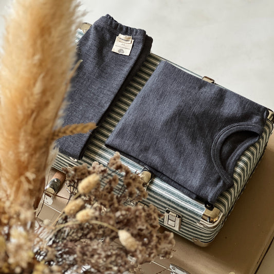 CAPRE MÉRINOS T-SHIRT Gris Clair Chiné