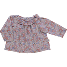 Blouse kids Charme en coton bio – Flowery toffee | Poudre Organic 1