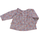 Blouse kids Charme en coton bio – Flowery toffee | Poudre Organic 2
