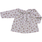 Blouse kids Charme en coton bio – Fleuri rose gris | Poudre Organic 4