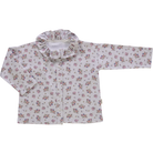 Blouse kids Colchique manches longues en coton bio – Fleuri rose gris | Poudre Organic 1