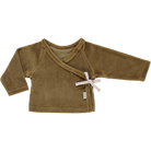 Cache-coeur bébé Crocus velours en coton bio – Dull gold | Poudre Organic 1