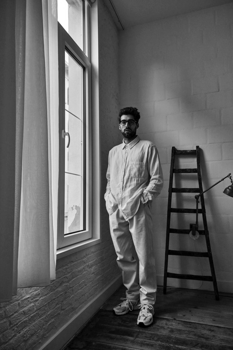 Chemise homme Camisa en gaze coton bio – Dull gold | Poudre Organic 2