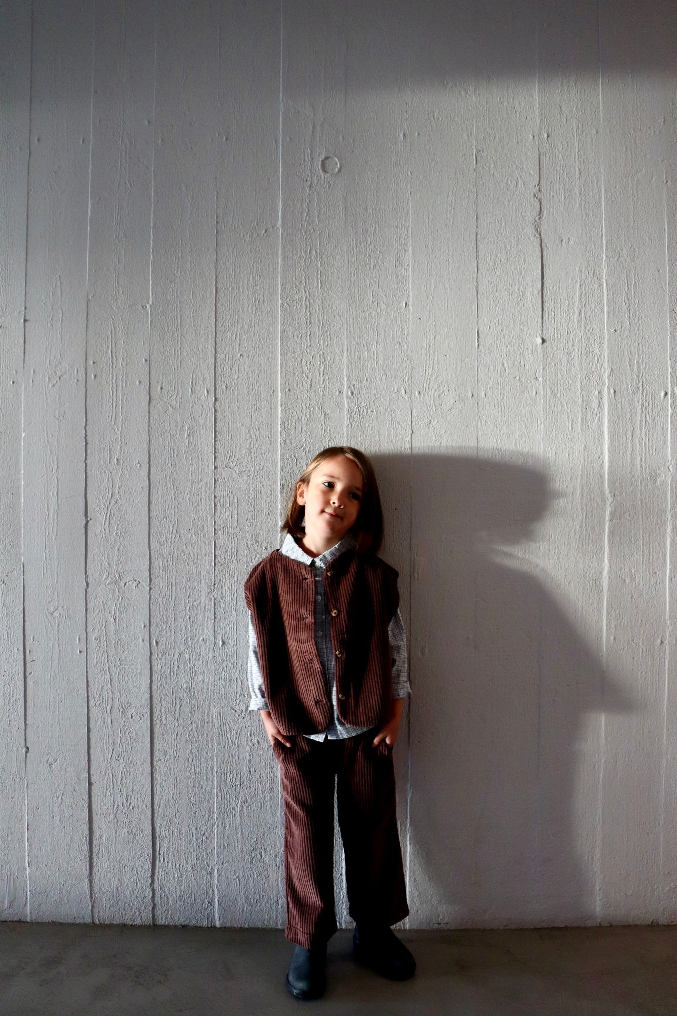 Pantalon kids Coing en velours côtelé coton bio – Potting soil | Poudre Organic 2