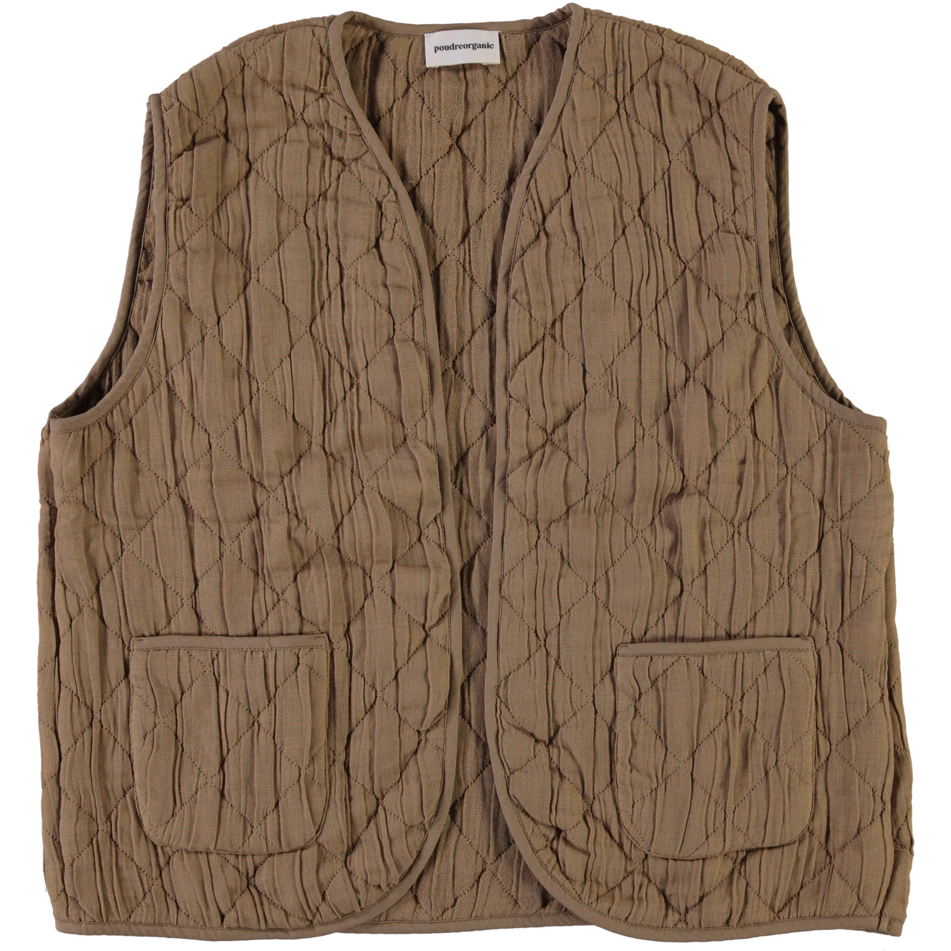 Veste matelassée adulte Cercis en coton bio – Dull gold | Poudre Organic 1