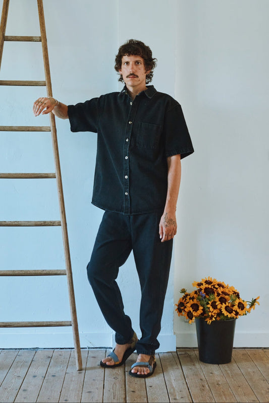 PANTALON CAROTTE LONG Denim Noir