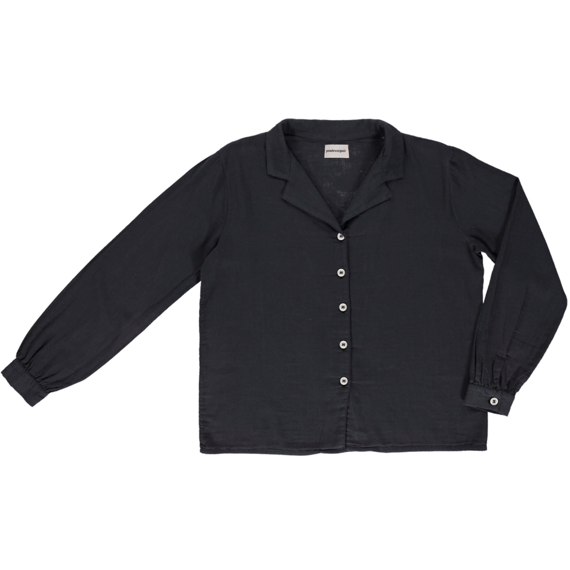 Chemise femme Datte en gaze coton bio – Pirate black | Poudre Organic 1