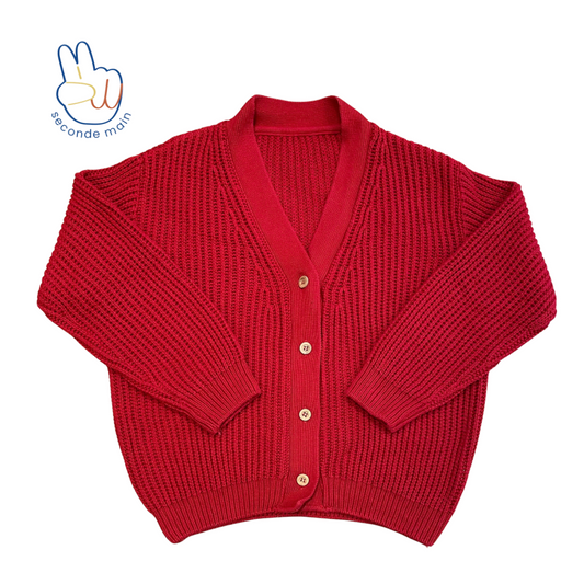CARDIGAN MATÉ Rouge
