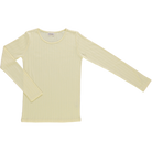 T-shirt femme Eglantine en pointelle coton bio – Pastel yellow | Poudre Organic 1