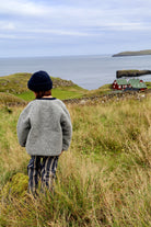 Veste kids Edelweiss en laine recyclée et fils écologiques – Gris | Poudre Organic 3