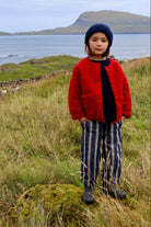 Veste femme Edelweiss en laine recyclée et fils écologiques – Rouge | Poudre Organic 2