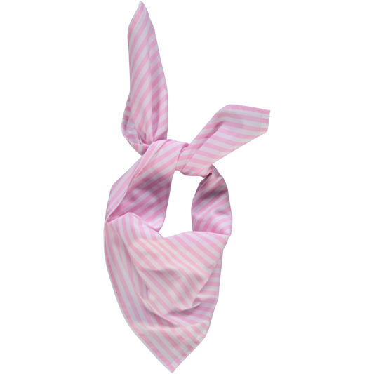 FOULARD JACINTHE Rayures Roses