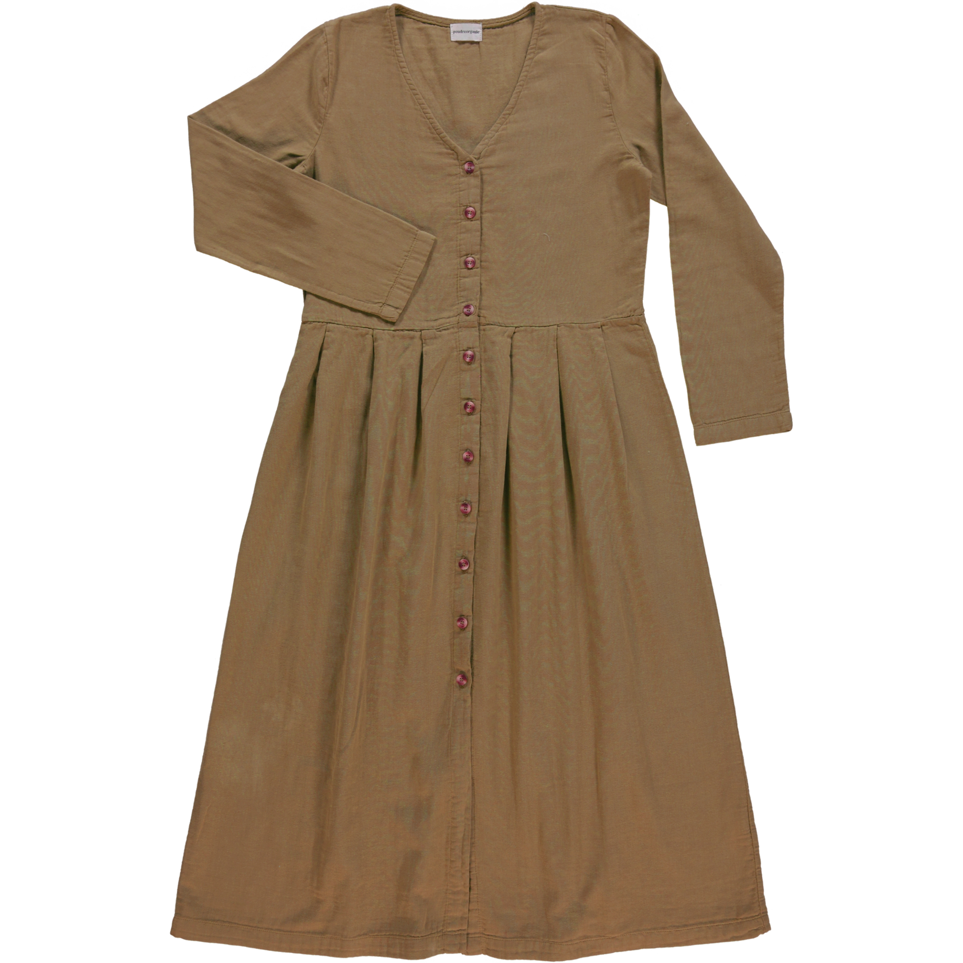 Robe femme Ipomée en gaze coton bio – Dull gold | Poudre Organic 1