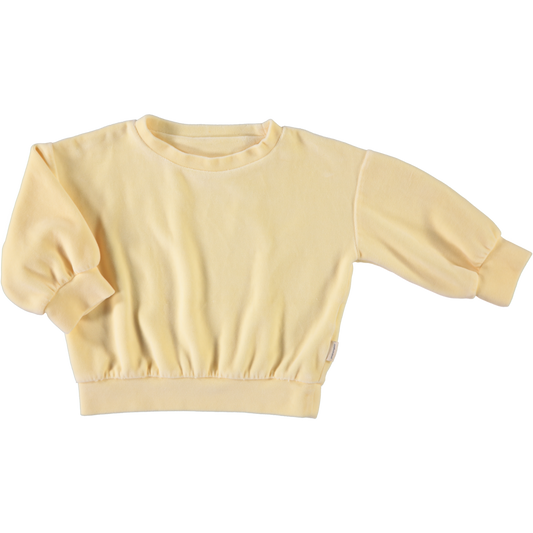 SWEATSHIRT JOJOBA VELOURS Pastel Yellow