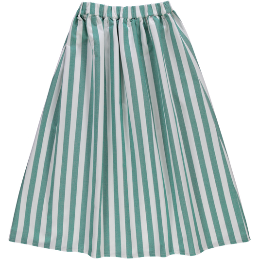 JUPE CHIA Denim Rayures Vertes