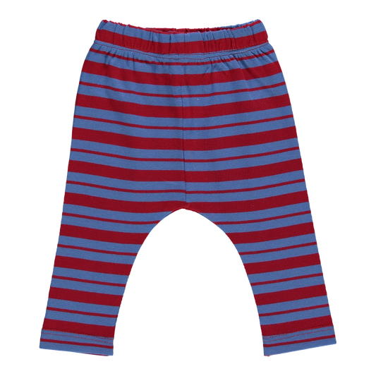 LEGGINGS SPRAY CÔTELÉ Rayures Bleues et Rouges