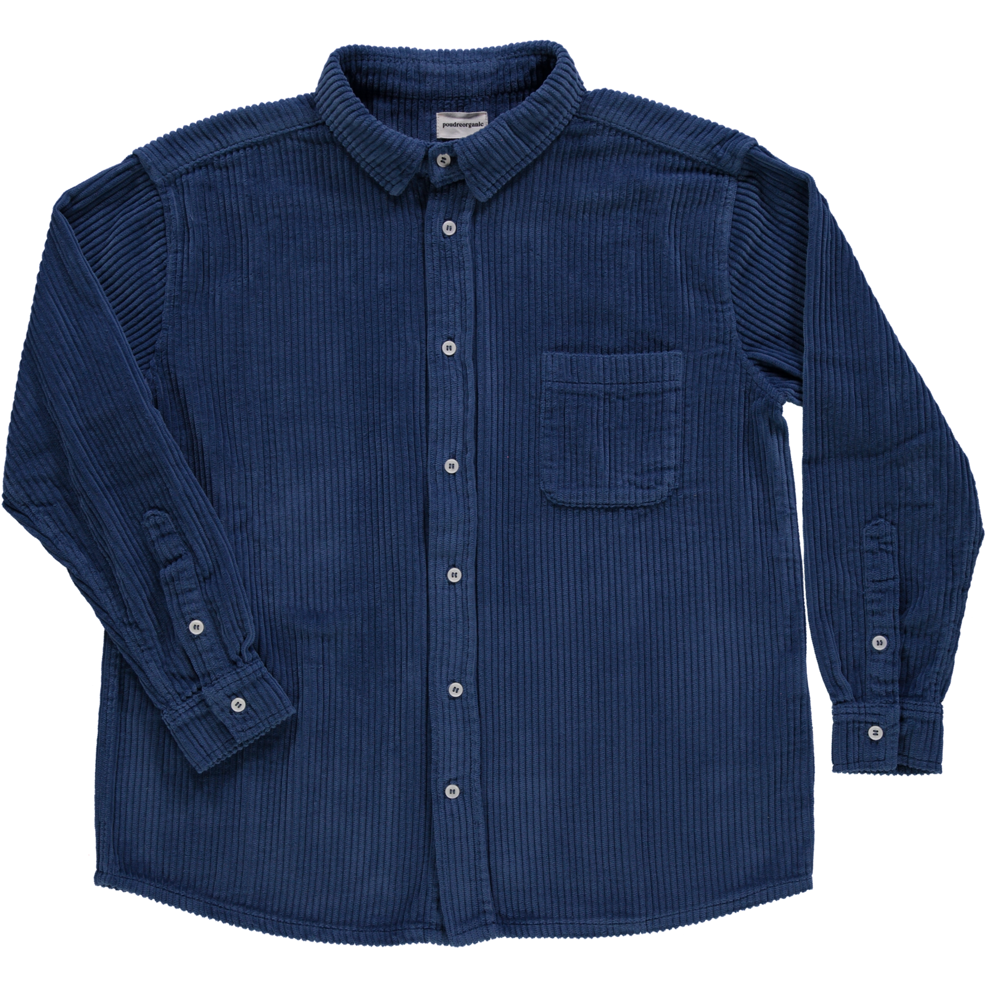 Chemise homme Lenhador velours côtelé en coton bio – Dark denim | Poudre Organic 1