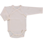 Body bébé Lierre manches longues en pointelle coton bio – Ecru | Poudre Organic 1