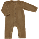 Combinaison kids Meleze en velours côtelé coton bio – Dull gold | Poudre Organic 1