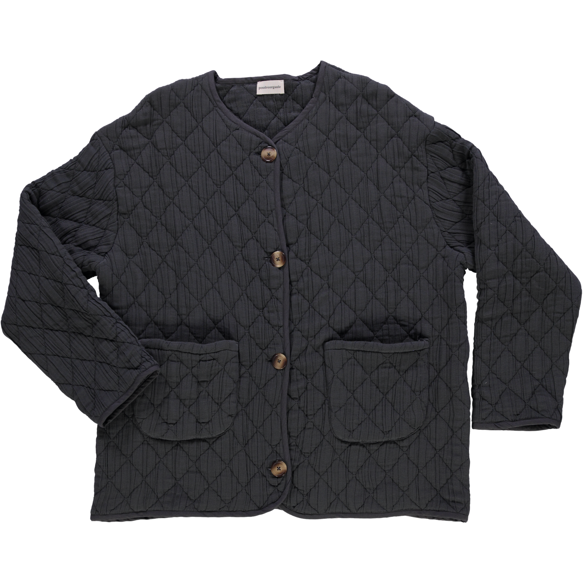 Veste matelassée femme Millet en coton bio – Pirate black | Poudre Organic 1