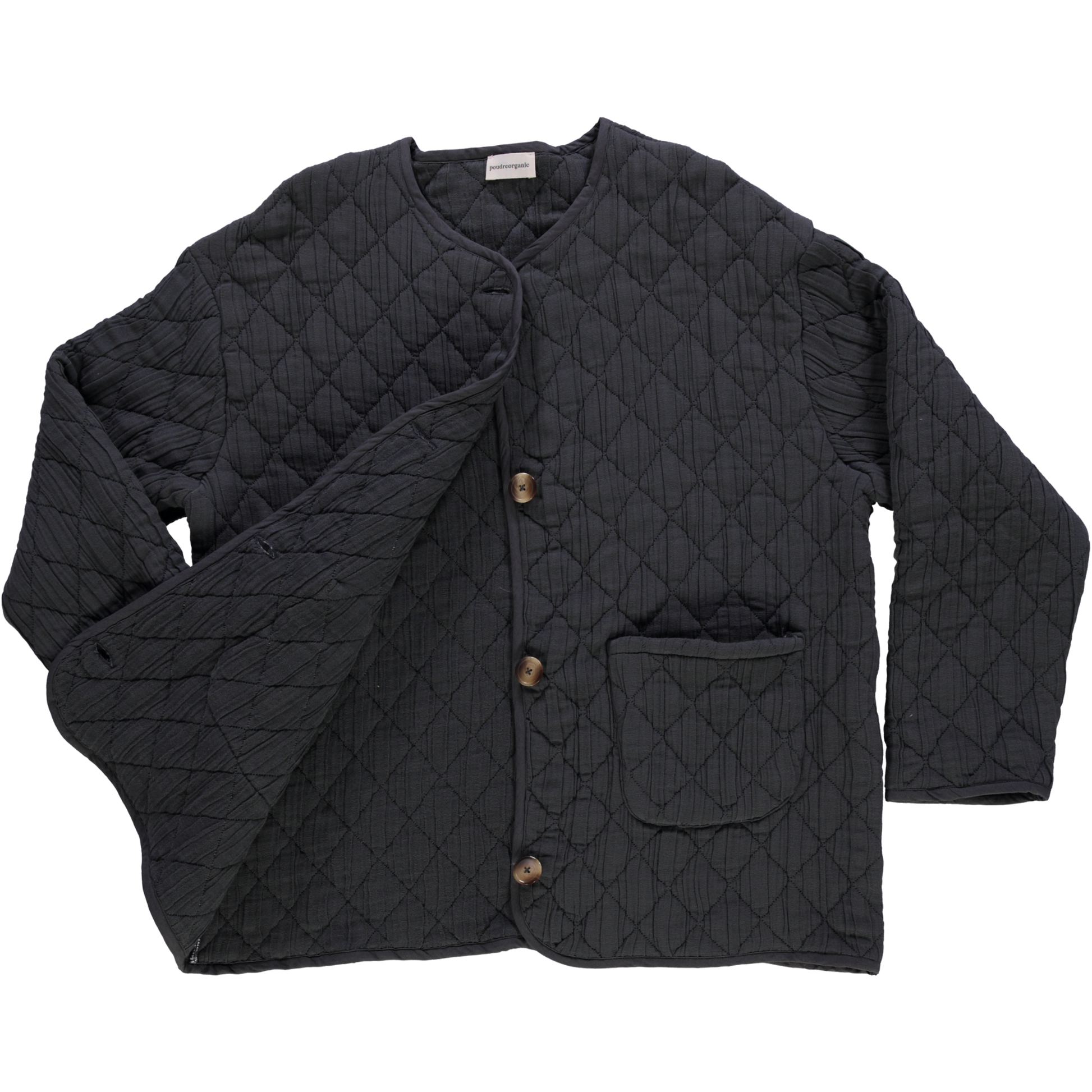 Veste matelassée femme Millet en coton bio – Pirate black | Poudre Organic 4