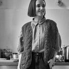 Veste matelassée adulte Cercis en coton bio – Dark denim | Poudre Organic 2