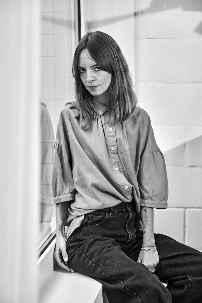 Chemise femme Neotine en gaze coton bio – Dull gold | Poudre Organic 2