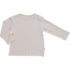 T-shirt kids Olive en maille pointelle coton bio – Ecru | Poudre Organic 1