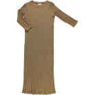 Robe kids Orchidée côtelée en coton bio – Dull gold | Poudre Organic 1