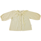 Blouse kids Pecan en gaze de coton bio – Pastel yellow | Poudre Organic 1