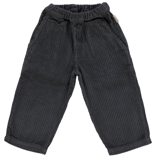 Pantalon kids Pomelos en velours côtelé coton bio – Pirate black | Poudre Organic 1