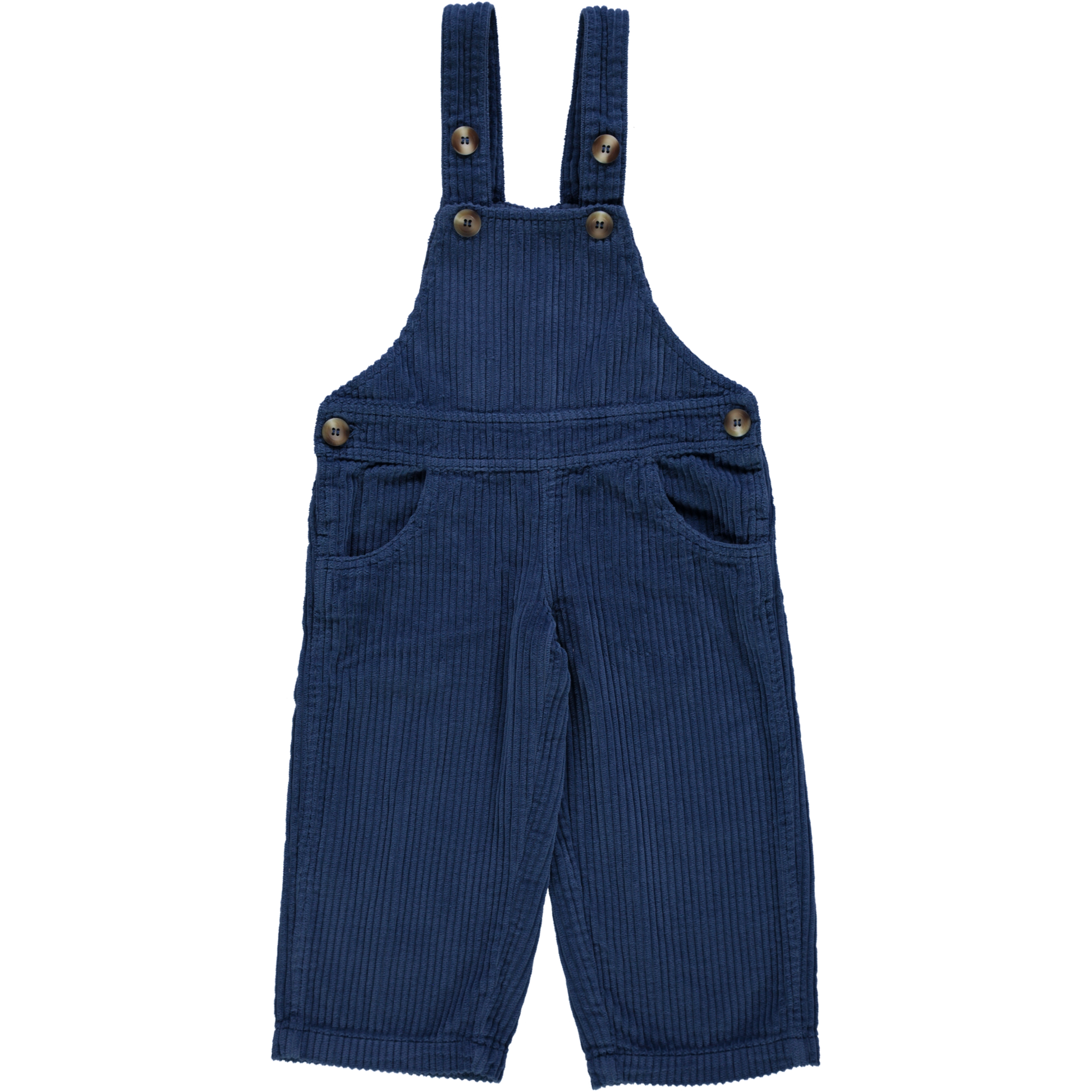 Salopette kids Quetsche en velours côtelé coton bio – Dark denim | Poudre Organic 1