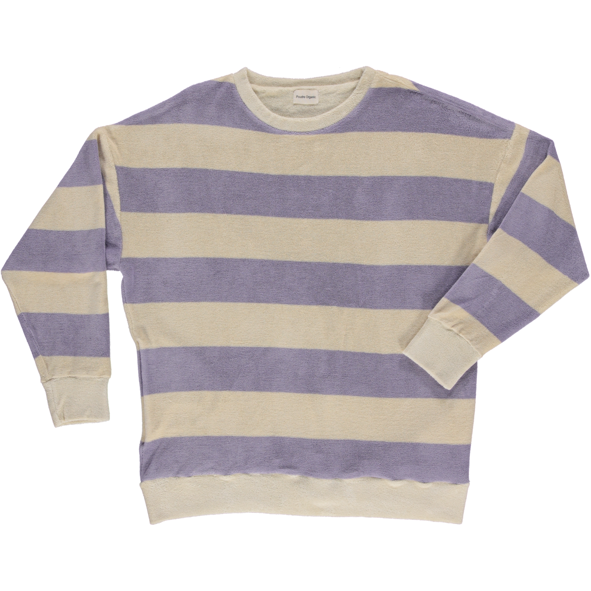 REDONDO TERRY SWEATSHIRT Stripes Lavender S Rayures Lavender