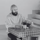 Sweatshirt homme Redondo molleton en coton bio – Pastel yellow | Poudre Organic 2