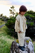 Veste kids Cyprès en velours côtelé coton bio – Pale khaki | Poudre Organic 2