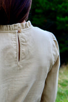 Blouse femme Patchouli en gaze de coton bio – Pale Khaki | Poudre Organic 4